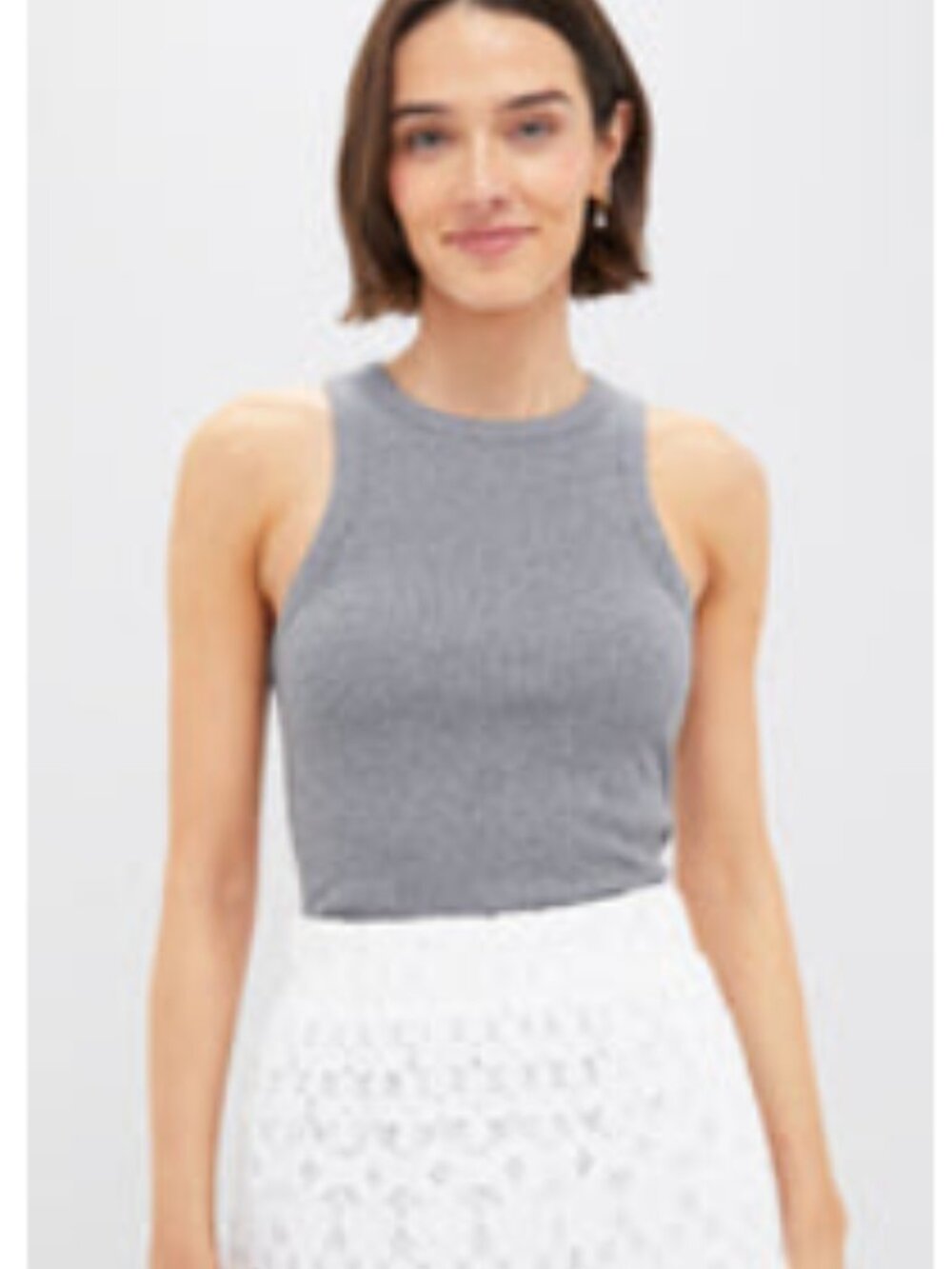 Tuckernuck Foley Rib Racerback Tank - Slate Gray NWT